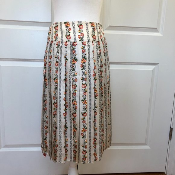 Tory Burch Dresses & Skirts - Carmine Pleated Gemini Link Rose Silk Skirt from Tory Burch